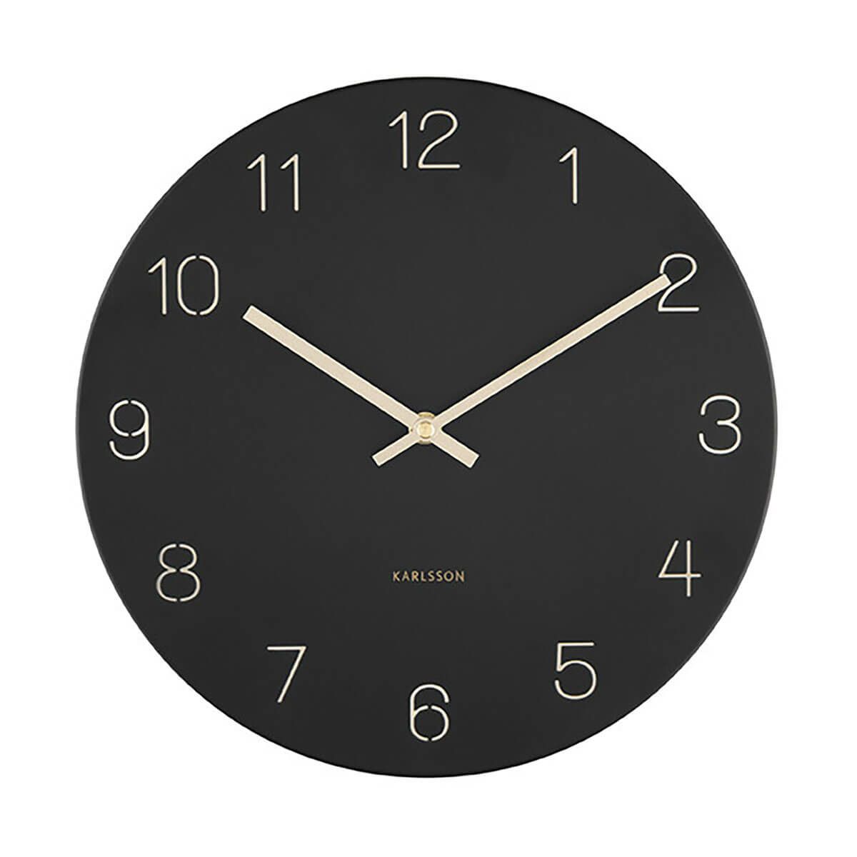 KARLSSON カールソン Wall clock Osado Dome wood black | KARLSSON