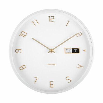 KARLSSON カールソン Wall clock Osado Dome wood white