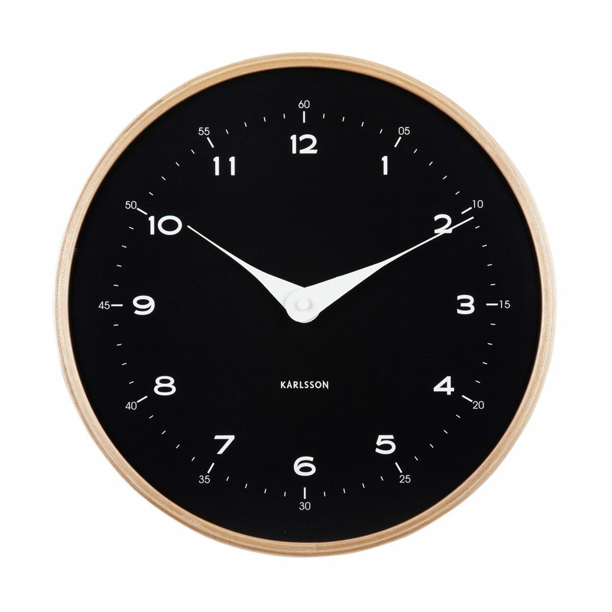KARLSSON カールソン Wall clock Osado Dome wood black | KARLSSON