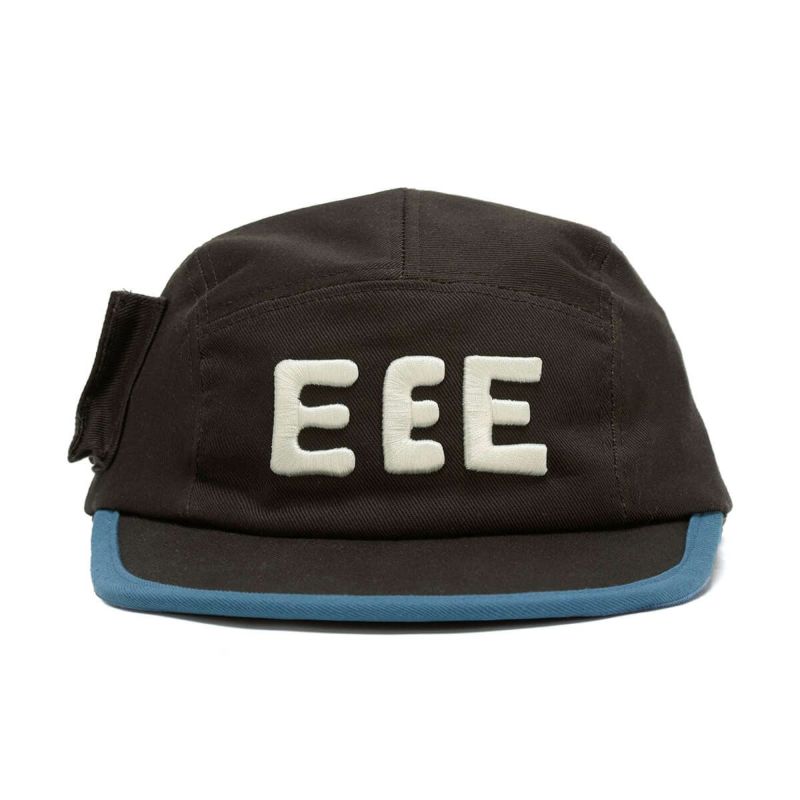 elldu（エルドゥ）ポケットキャンプキャップ EEE刺繍入り（チャコール） elldu エルドゥ EEE Pocket Camp Cap - Dark Brown | 帽子