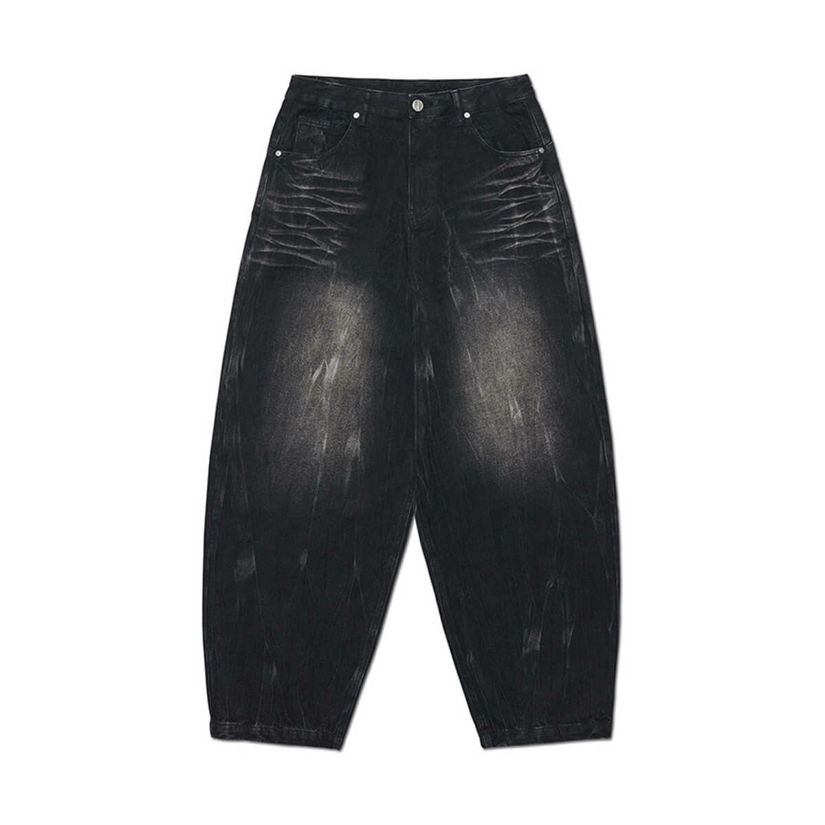 NOMANUAL ノーマニュアル SHIELD DENIM BERMUDA PANTS - WASHED BLACK